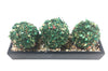 Triple TOPIARY in black oblong planter 12th scale