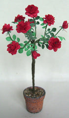 FLOWER KIT Standard Red Heritage Rose  12th scale