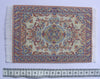 SMALL Dolls house Turkish RUG/ CARPET 15c [cream/blue/gold]  12th/24th scale