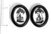 Two Victorian Silhouettes, dolls house miniature, 12th scale