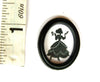 Silhouette in Black frame 'girl in crinoline'