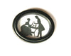 Victorian Silhouette Black frame 'Young couple'