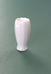 Tall White CHINA VASE with fluted top