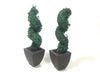 Twisted Topiary TREE in Brown Planter 12th scale