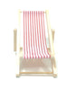 Dolls House Miniature Red/ Blue Deckchair 12th scale