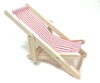Dolls House Miniature Red/ Blue Deckchair 12th scale