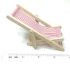 Dolls House Miniature Red/ Blue Deckchair 12th scale