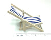Dolls House Miniature Red/ Blue Deckchair 12th scale
