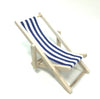 Dolls House Miniature Red/ Blue Deckchair 12th scale