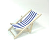 Dolls House Miniature Red/ Blue Deckchair 12th scale