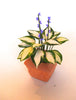 LARGE HOSTA in SQUARE planter  1:12 Dolls House Plant