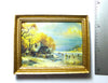 Landscape WINTER SCENE with skaters dolls house miniature PICTURE
