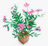 Flower kit OLEANDER Bush Deep Pink miniature flower 12th scale