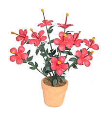 HIBISCUS Red/Yellow/Pink FLOWER KIT 12th scale