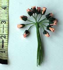 DIY pale pink ROSEBUDS bunch of flowers