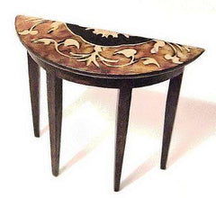 Demi-Lune table with Marquetry Effect 12th Furniture