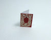 2 red CARNATIONS glass VASE Hand crafted flowers 12th scale SALE