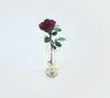SALE Valentine RED ROSE glass VASE Hand crafted flower 12th scale