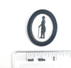Two  Victorian Silhouettes  'Man & lady in bonnet' 1:12