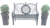 Garden BENCH Black Wire dolls house miniature 12th scale