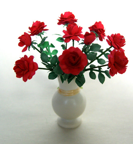 Ladies Mile Miniatures - FLOWER KIT Standard Red Heritage Rose