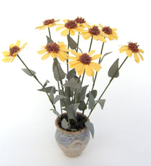 YELLOW ECHINACEA  DollHouse Flower Kit  12th scale