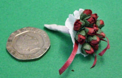 VICTORIAN POSY  of RED rosebuds