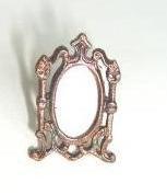 Tiny bronze coloured Victorian photo Frame Dollhouse Miniature