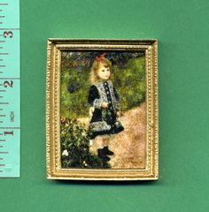 Renoir Portrait PICTURE 'girl with watering can' dolls house picture